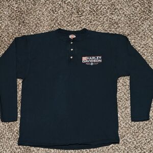 Harley-Davidson Men's Black Long Sleeve Shirt Size XL Burlington WA